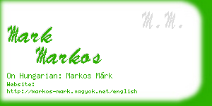 mark markos business card